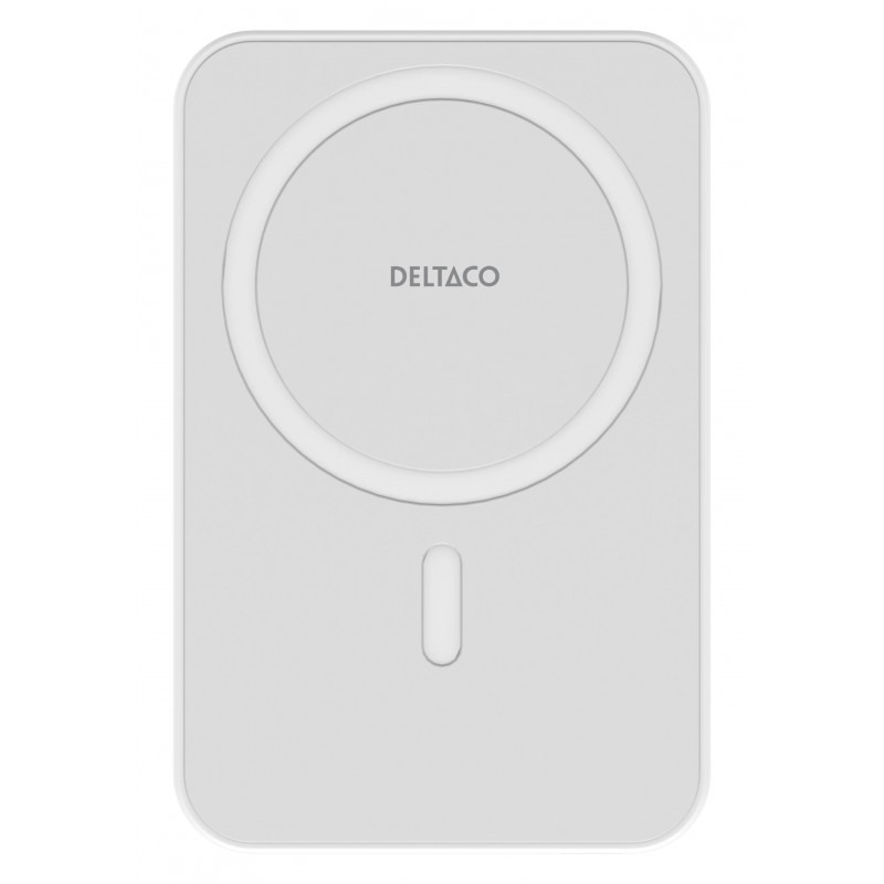 Deltaco powerbank 5000 mAh med trådlös laddning 15W och MagSafe